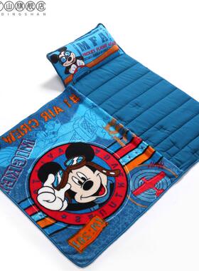 lkhoyu中号儿童盖毯式午睡垫 幼儿园午休睡袋一体午睡垫便携式午