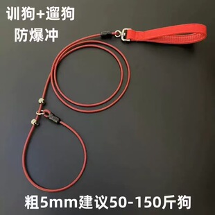 狗狗一体式P绳 专业训犬抗冲击牵引绳 防爆冲不勒手不打结遛狗绳