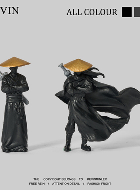 Kevin家!“无聊了和侠客一起闯荡江湖”黑衣人桌面摆件车载装饰品