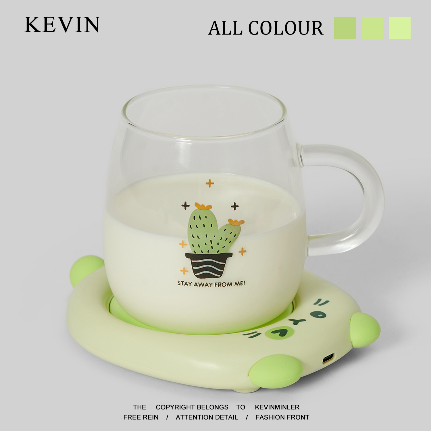 Kevin家!“无聊送TA个青蛙杯垫”牛奶咖啡暖花茶恒温加热杯垫礼物