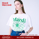 MardiMercredi小雏菊字母印花短袖t恤显瘦宽松百搭上衣男女同款