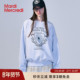 MardiMercredi圆领套头连帽卫衣小雏菊多花徽章刺绣上衣男女同款