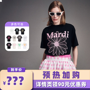 t恤 加购 预热7月29日 MardiMercredi小雏菊印花宽松短袖