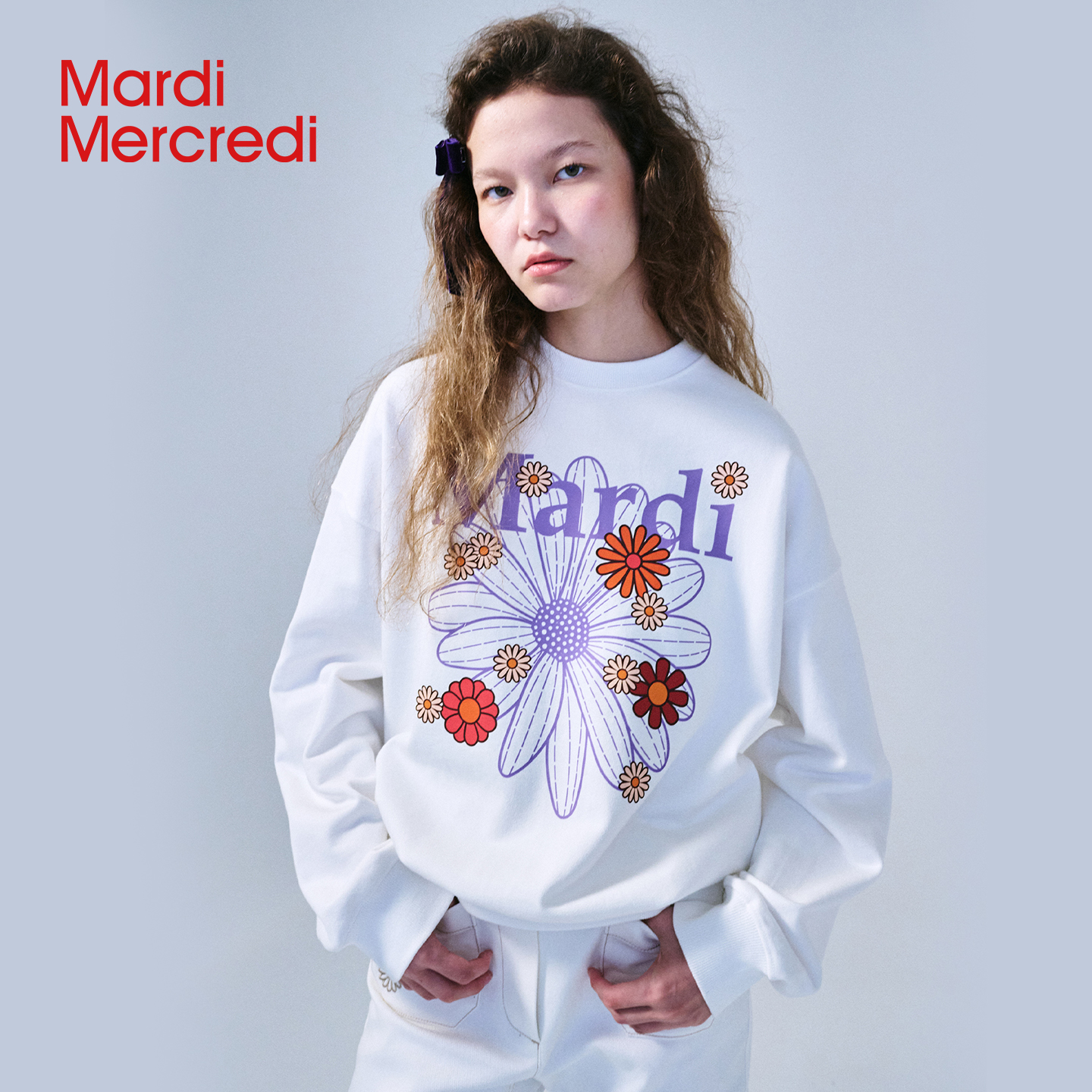 【11.27达播活动已结束】MardiMercredi多花小雏菊印花卫衣