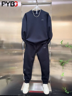 高级感空气棉男士休闲运动套装春秋冬2025新款卫衣卫裤男款一套潮