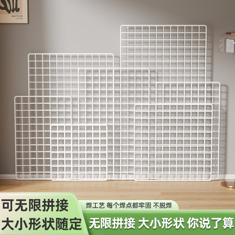 脏衣篓壁挂收纳筐毛绒玩具娃娃收纳桶脏衣服篮置物架收纳箱铁网格
