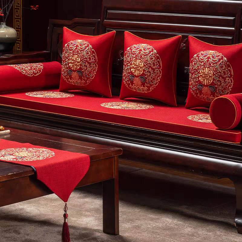 新中式红木沙发垫高端刺绣古典海绵垫防滑定制可拆洗四季通用,居家布艺,沙发垫,淘宝优惠券,粉丝福利购,淘宝优惠卷