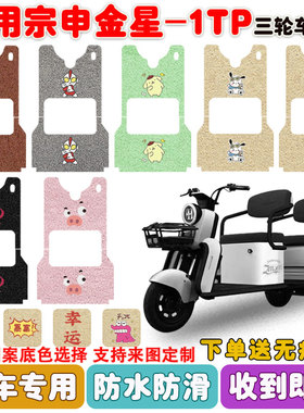 适用宗申金星-1TP电动三轮车脚垫ZS1200DZK-9A丝圈防水脚踩垫定制