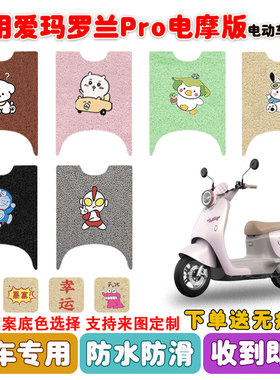 适用爱玛罗兰Pro电摩版电动车脚垫AM1200DT-37W丝圈防水防滑脚垫
