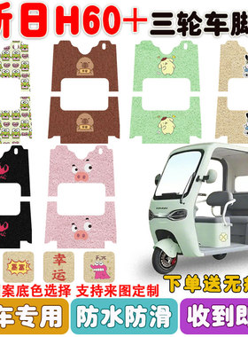 适用新日H60+电动三轮车脚垫丝圈防水防晒防滑耐磨脚踩踏板垫定制