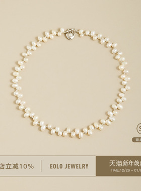 EOLO天然错位淡水珍珠锁骨链