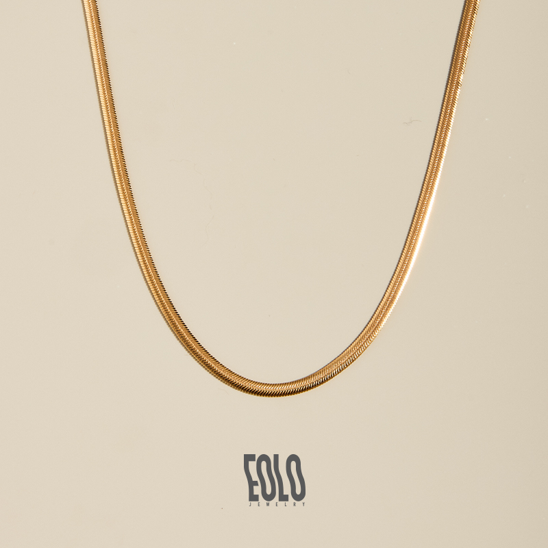 EOLO基础款纯银蛇形链项链女