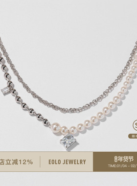 EOLO双层珠链方糖项链