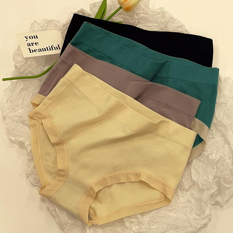 女士内裤女纯棉裆抗菌无痕舒适透气学生2022爆款大码中腰少女短裤