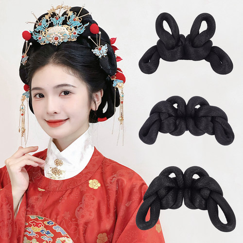汉服假发包古风盘发发髻一体式