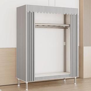 简易布衣柜衣橱 衣柜家用卧室出租房屋用加固加厚全钢架小户型组装