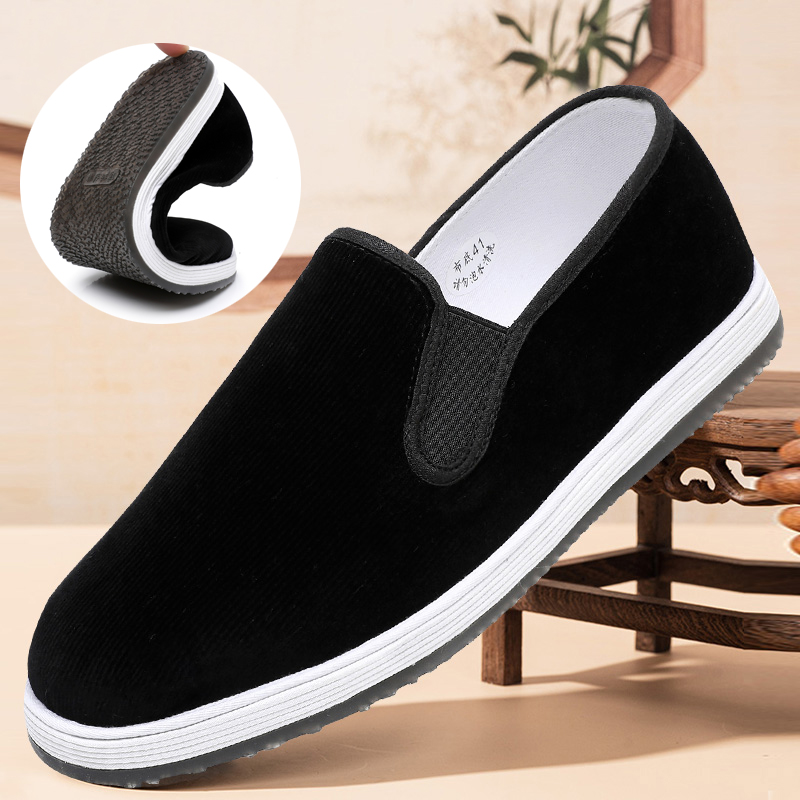 老北京布鞋男鞋千层底一脚蹬布鞋