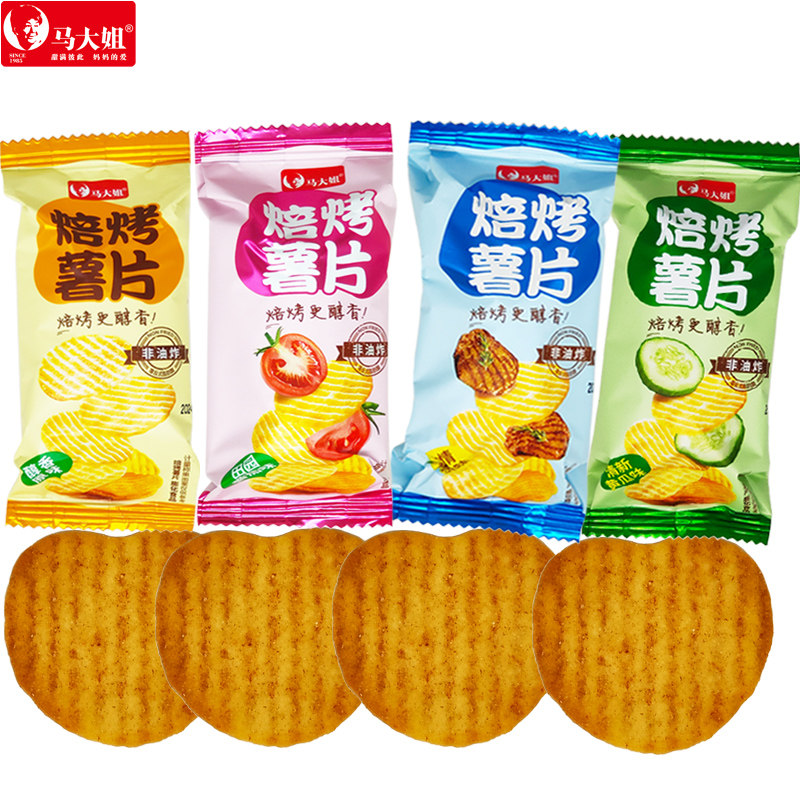 马大姐焙烤薯片醇香原味浓情烤肉味田园番茄味清新黄瓜味休闲零食,零食/坚果/特产,膨化食品,淘宝优惠券,粉丝福利购,淘宝优惠卷