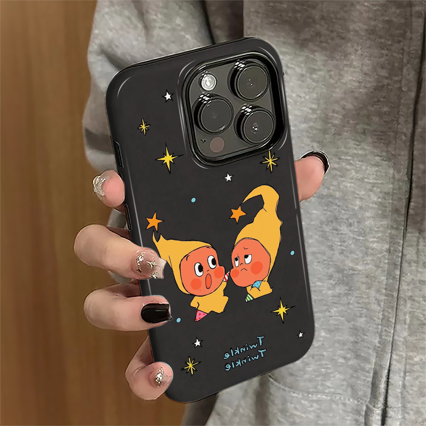 适用苹果16pro手机壳苹果15promax新款iPhone13女iP14pro简约12可爱7plus防摔8套11星星人xsmax卡通16e菲林xr