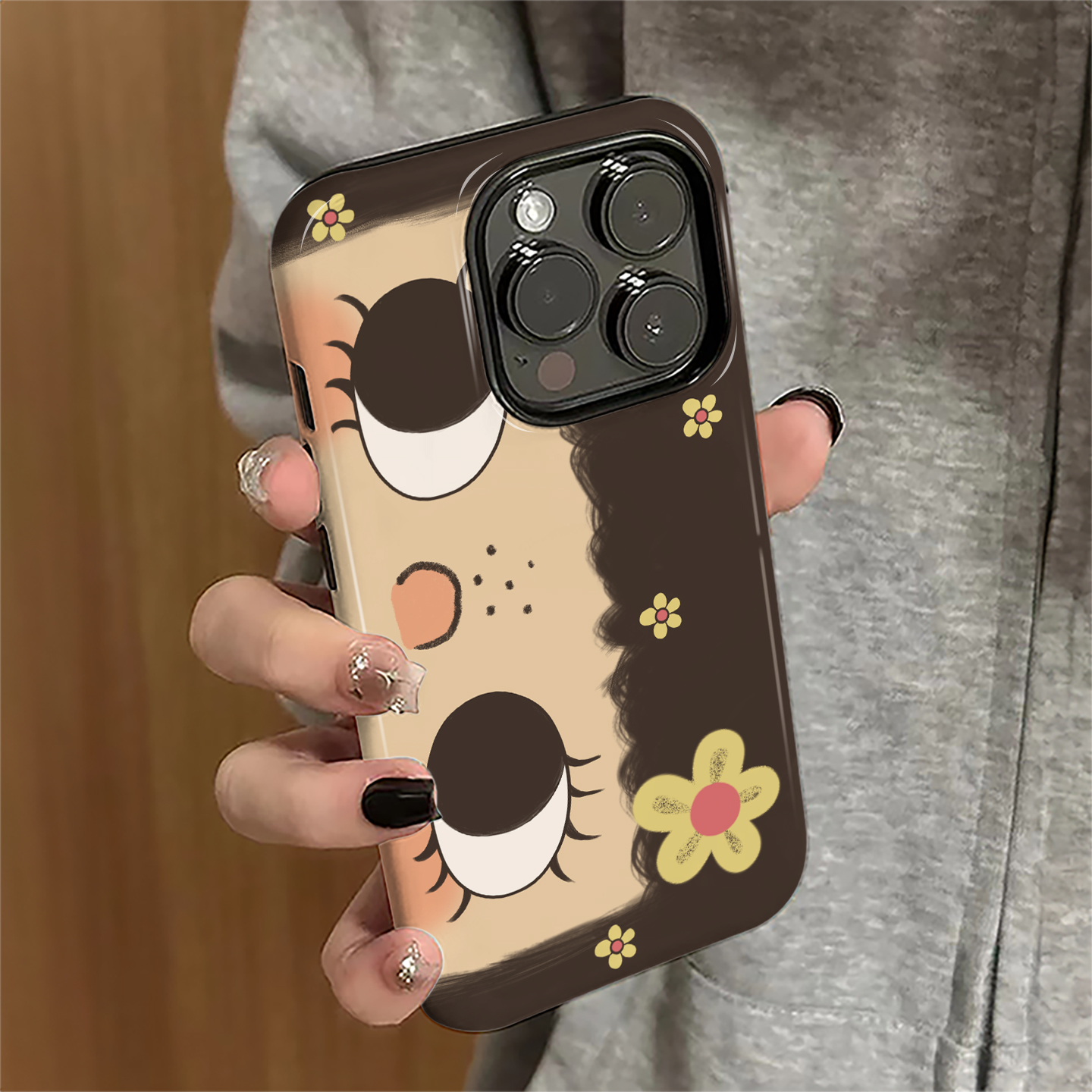 适用苹果16pro手机壳苹果15promax新款iPhone13简约iP14pro女12卡通11防摔7套xsmax鲜花女孩8plus硬16e菲林xr