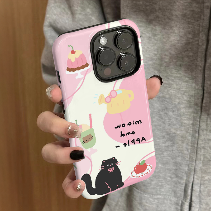 适用苹果16promax手机壳新款iPhone15女可爱pro硅胶xr防摔保护套iP13/14卡通iP7/8小众plus苹果猫咪xsmax外壳
