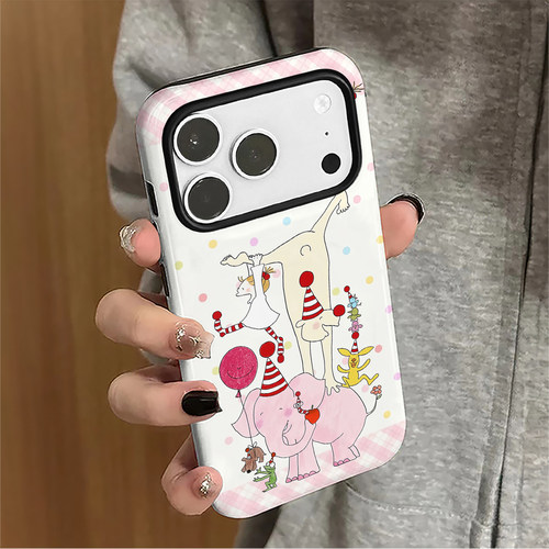 大象coco酱适用苹果17promax手机壳iPhone16pro简约15新款14女13卡通防摔可爱12华为8plus小米保护套oppo菲林
