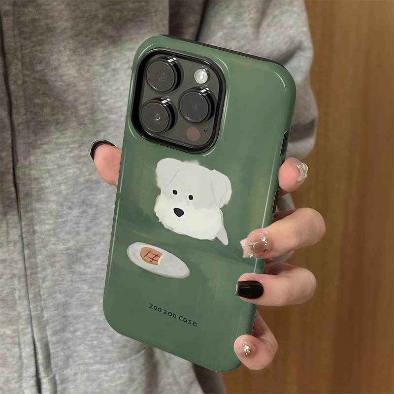 适用苹果16promax手机壳iPhone15新款iP14/13女款12可爱简约xsmax菲林二合一8小众防摔117卡通plus牛排小狗xr