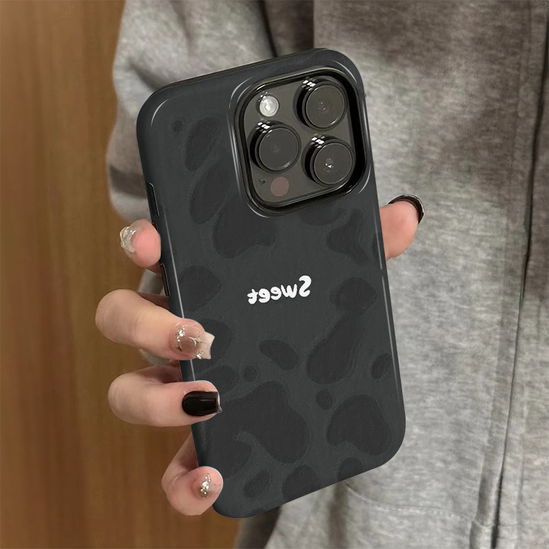 适用iPhone16手机壳苹果15promax新款iP14女创意12/13简约xsmax灰底字母8高级防摔11保护套7plus菲林二合一xr