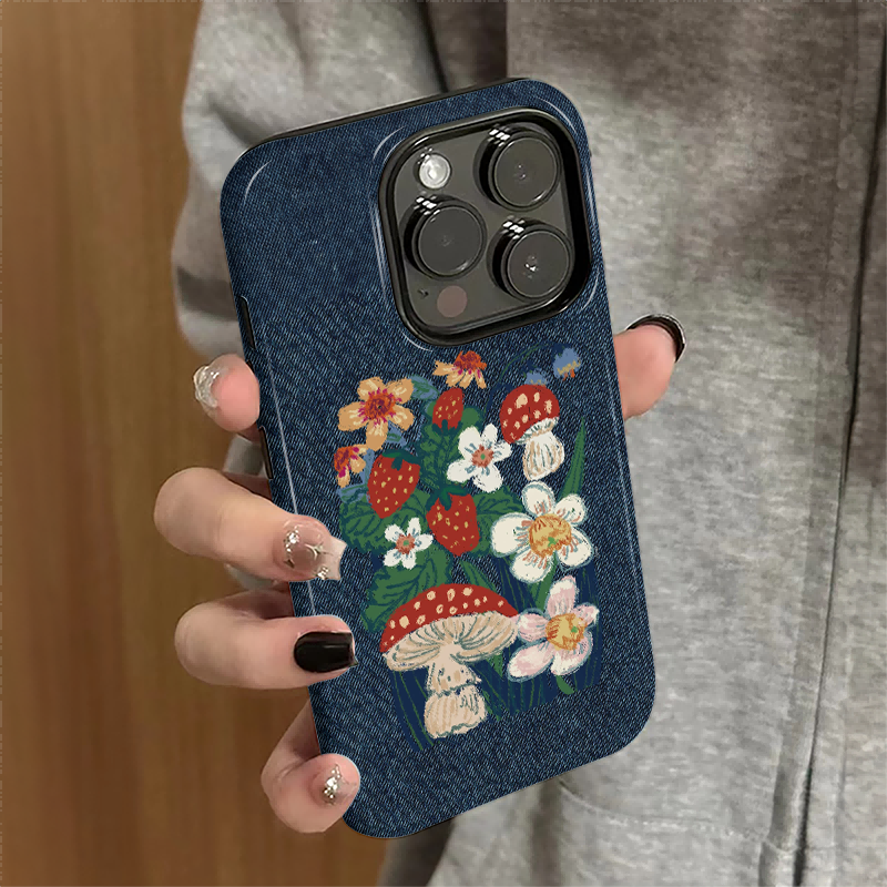 适用苹果16pro手机壳苹果15promax新款iPhone13简约iP14pro女12高级16e牛仔鲜花7潮11防摔xsmax套8plus菲林xr