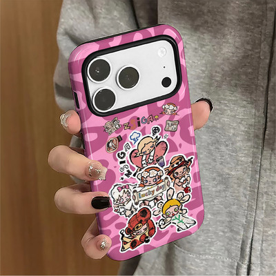 豹纹zsiga适用苹果18promax手机壳iPhone17pro个性16嘎子姐15女14卡通小米新款13华为oppo防摔保护套7/8菲林x
