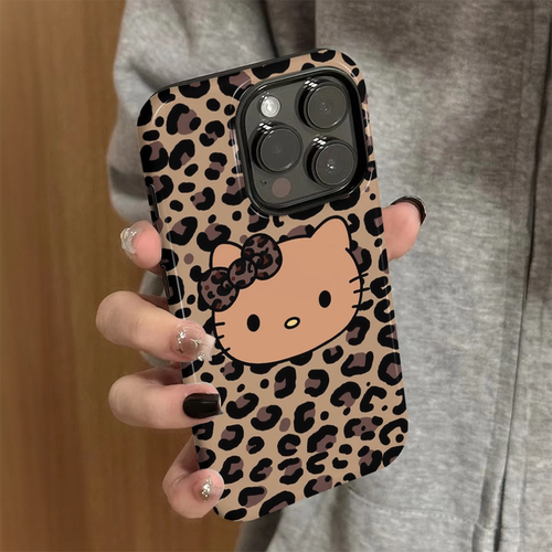适用苹果15promax手机壳新款iPhone16女小众pro硅胶xr防摔保护套iP13/14高级iP7/8创意plus豹纹kt猫xsmax外壳