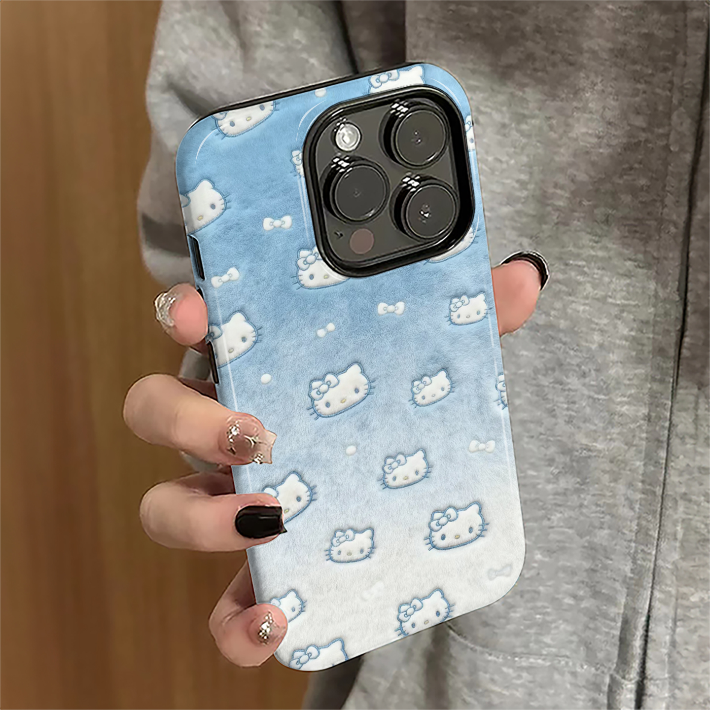 满屏kt猫适用苹果16promax手机壳iPhone17pro日韩ip15pro女14卡通13新款12简约11防摔xsmax保护套7/8plus菲林