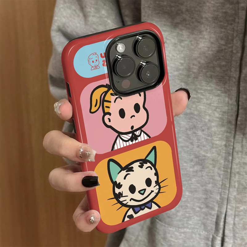 适用苹果15promax手机壳新款iPhone16女简约pro硅胶xr防摔保护套iP13/14卡通iP7/8小众plus硬原田治xsmax外壳