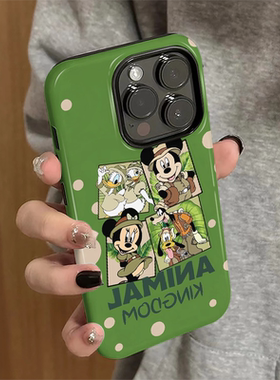 适用苹果16pro手机壳苹果15promax新款iPhone14pro简约iP13女16e波点米奇12卡通7潮11防摔xsmax套8plus菲林xr