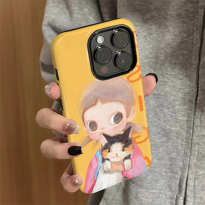适用苹果16pro手机壳苹果15promax新款iPhone13简约iP14pro女12卡通11猫咪zsiga7套8plus菲林xsmax防摔xr硬e