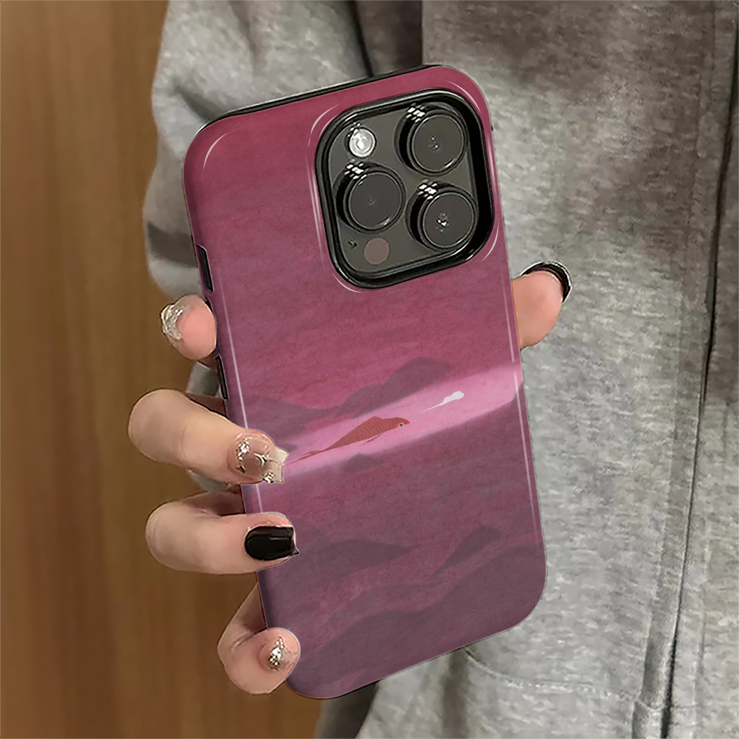 好运锦鲤适用iPhone17pro手机壳苹果16promax简约ip15pro女13个性14新款xsmax新年12防摔11保护套8/7plus菲林