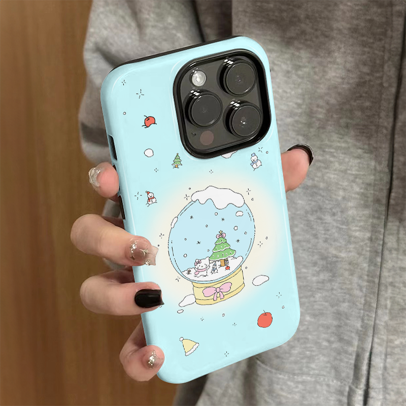 适用iPhone15手机壳可爱女苹果16promax新款iP13/14硅胶xr防摔保护套pro卡通iP7/8小众plus圣诞树kt猫xsmax外