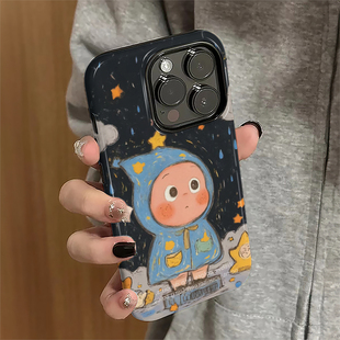 雨衣星星人适用苹果17promax手机壳iPhone16pro卡通15pro女13可爱14新款 7plus菲林 xsmax防摔11保护套12潮牌8