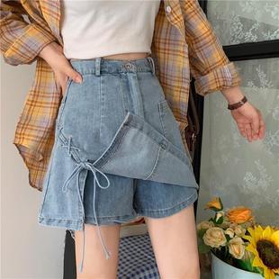 High Waist Loose Fit Jeans Skirt for Women高腰宽松牛仔裤裙女