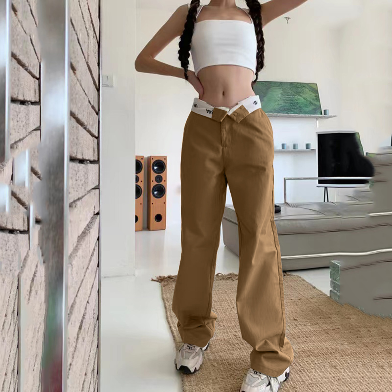 直筒拖地裤直筒拖地裤