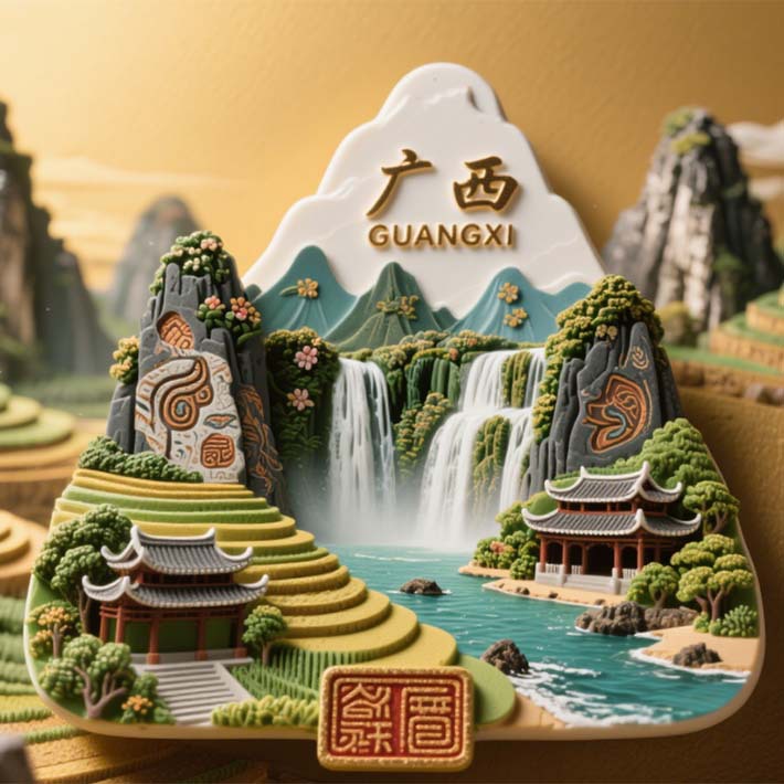 广西3D立体创意金属强磁冰箱贴