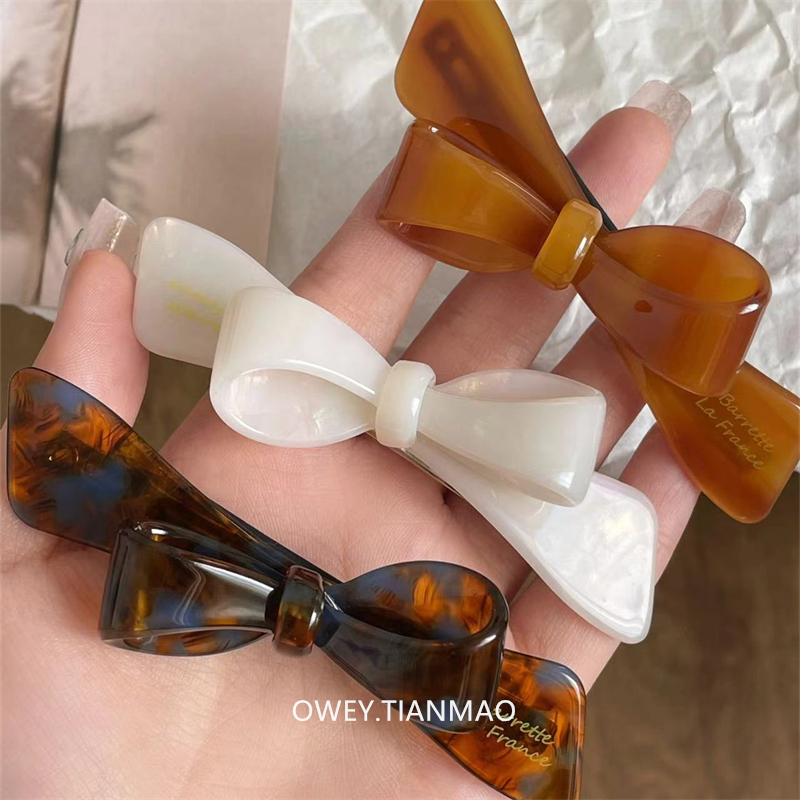 夏日氛围高级感醋酸蝴蝶结发夹