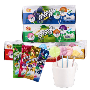 仔仔棒240支棒棒糖批发水果糖散装混合口味网红零食80后怀旧糖果