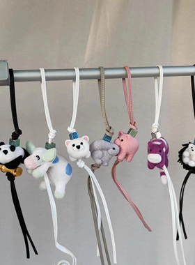 安安手作绵羊梅花鹿狐狸熊猫猪刺猬包挂饰适用于罗意家loewe包包