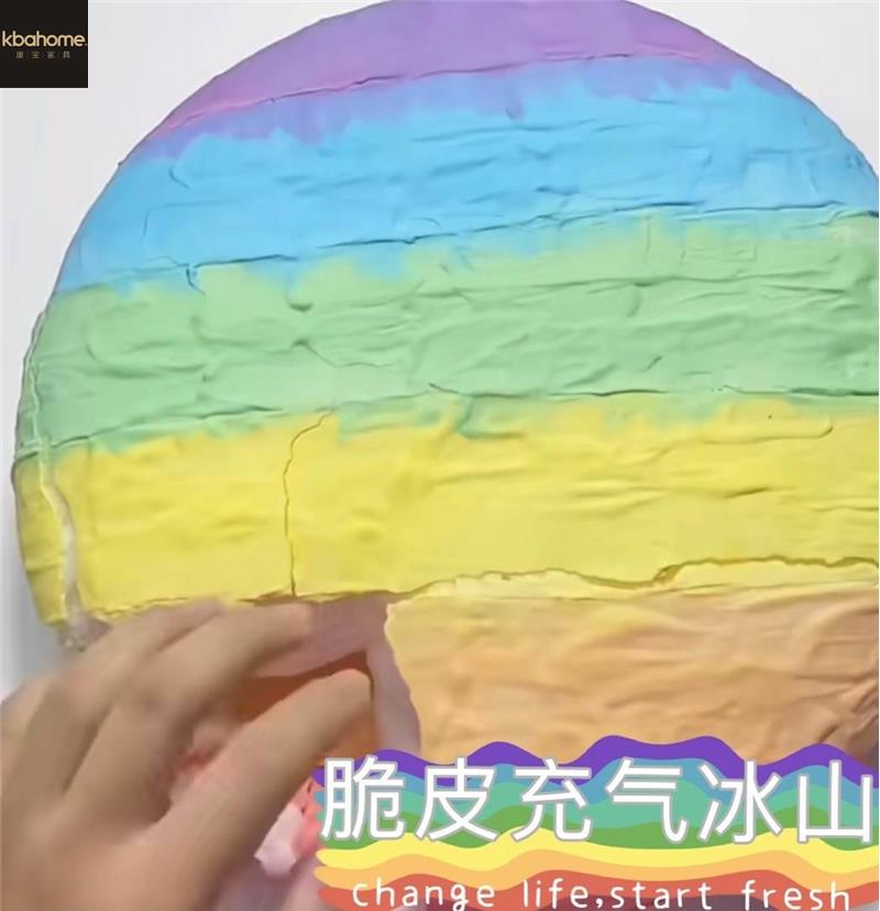 冰山泥脆皮石膏起泡胶超级好玩史莱姆棉花泥脆脆解压玩具
