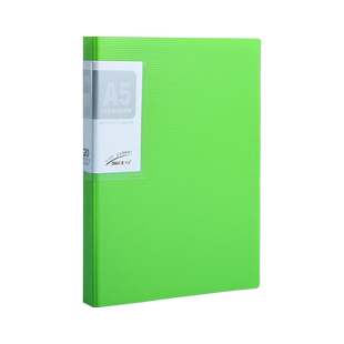 透明A5资料册插页文件夹多层资料夹加厚60页明信片卡册检查单孕检单收纳册32K票据送货单据夹小号文件活页夹