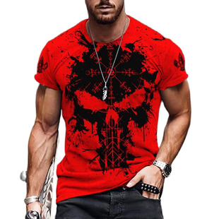Personalized fashion short-sleeved T-shirt 个性时尚短袖T恤男