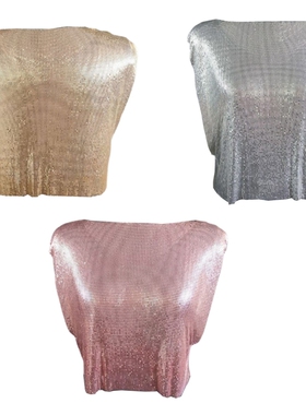 Fashion sexy vest metal sequin top时尚性感背心金属亮片上衣女