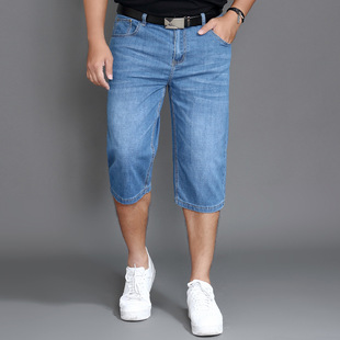 High waist loose casual denim shorts for men宽松休闲牛仔短裤