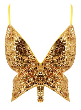 Sexy butterfly sequin suspender bra female蝴蝶亮片吊带文胸女